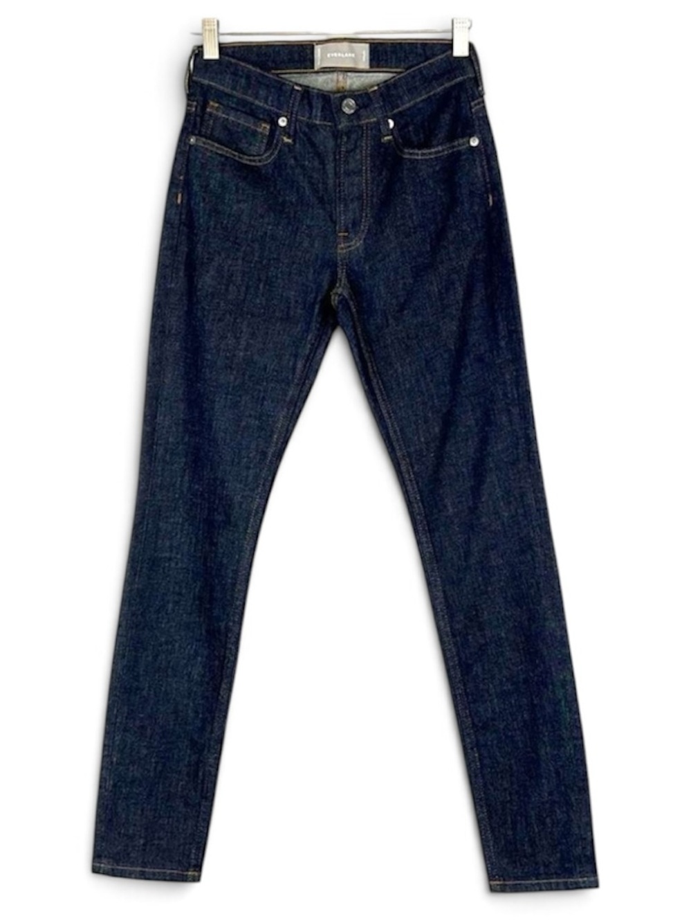 Everlane Dark Wash Skinny Jeans High Rise Stretch Denim Size 24 Regular